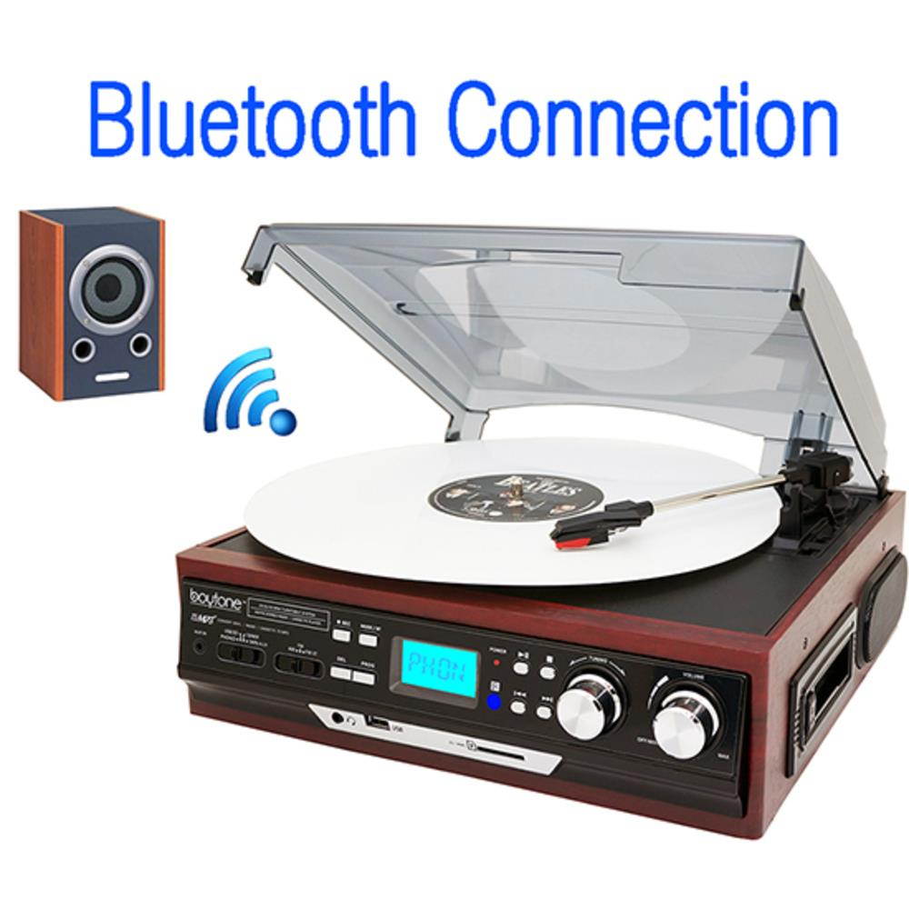Boytone BT-37M-C Record Player Turntable USB Send Audio to Bluetooth Speaker