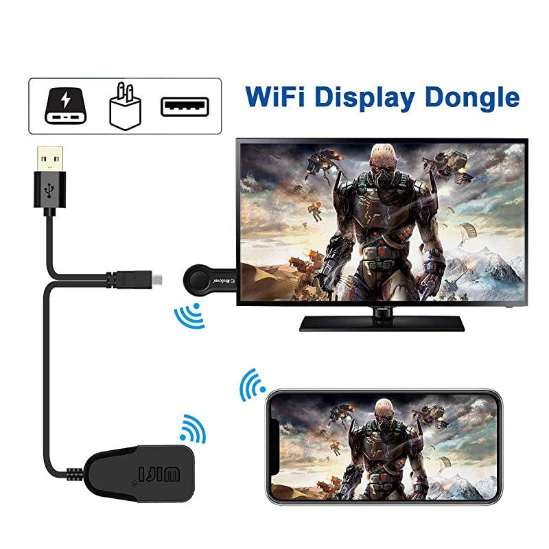WiFi Display Dongle  Wireless HDMI Display Adapter 1080P TV Receiver Adapter for TV Projector Monitor HDMI Devices Support Miracast DLAN Airplay Compatible with iOSAndroidMacWindows