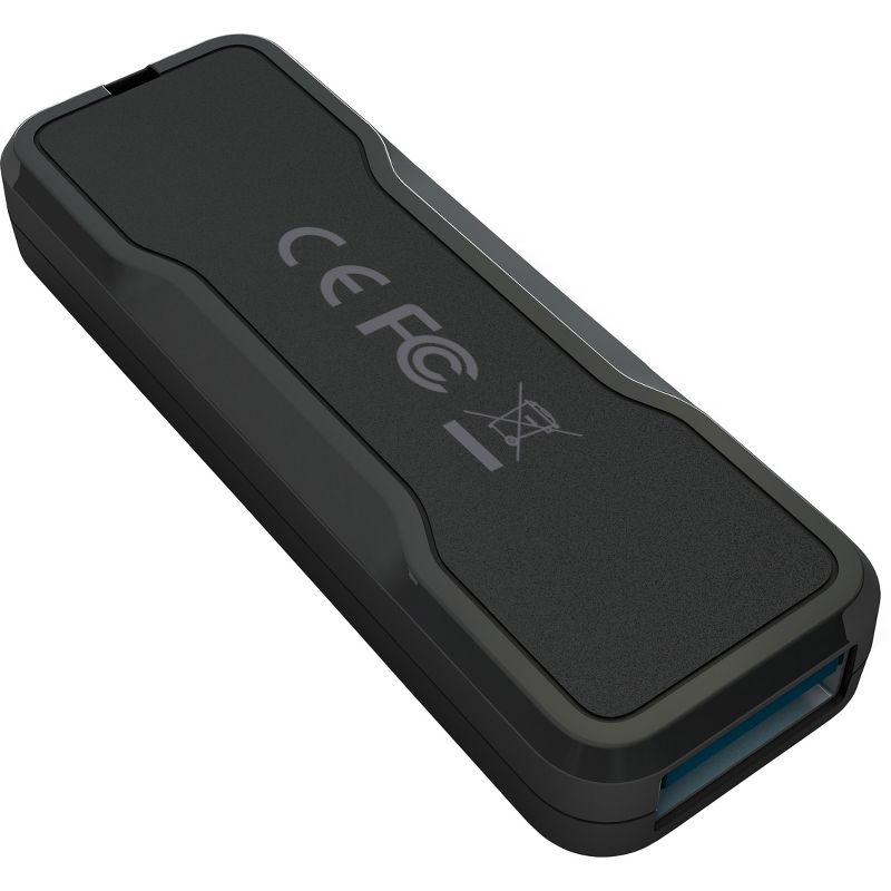 V7 128GB USB 3.1 Flash Drive - With Retractable USB Connector - 128 GB - USB 3.1 - 120 MB/s Read Speed - 25 MB/s Write Speed - Black - 5 Year Warranty