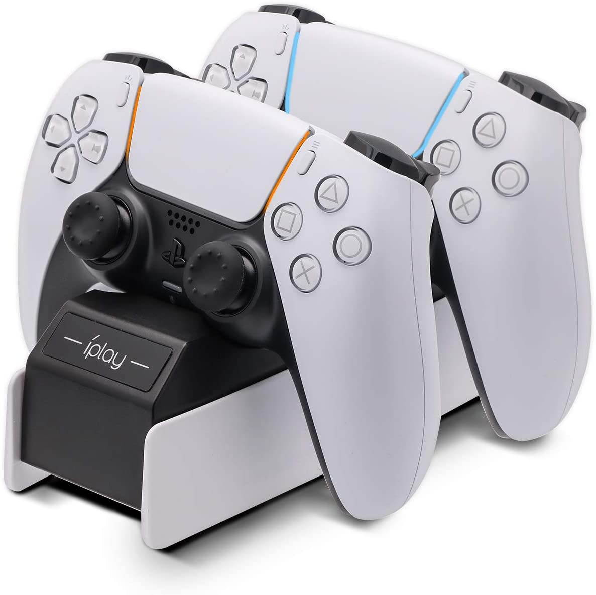 PS5 Controller Charger Station, Fast Dual Controller Docking Station Charging Dock Stand with USB Type C Charge Cable for Sony Playstation 5 Controllers DualSense