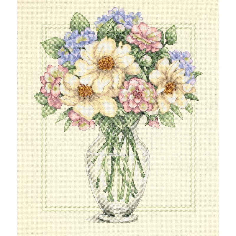 Dimensions Counted Cross Stitch Kit 12"X14"-Flowers In Tall Vase (14 Count)