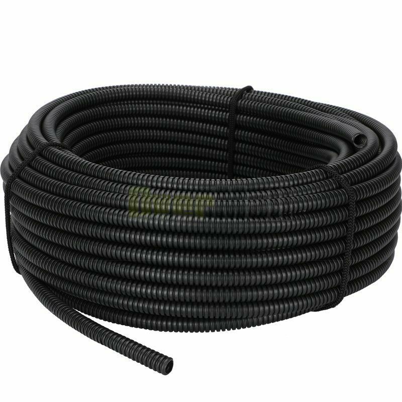 100FT Split Wire Loom Conduit Corrugated Choose Hot Size Flex Cable Plastic Tube