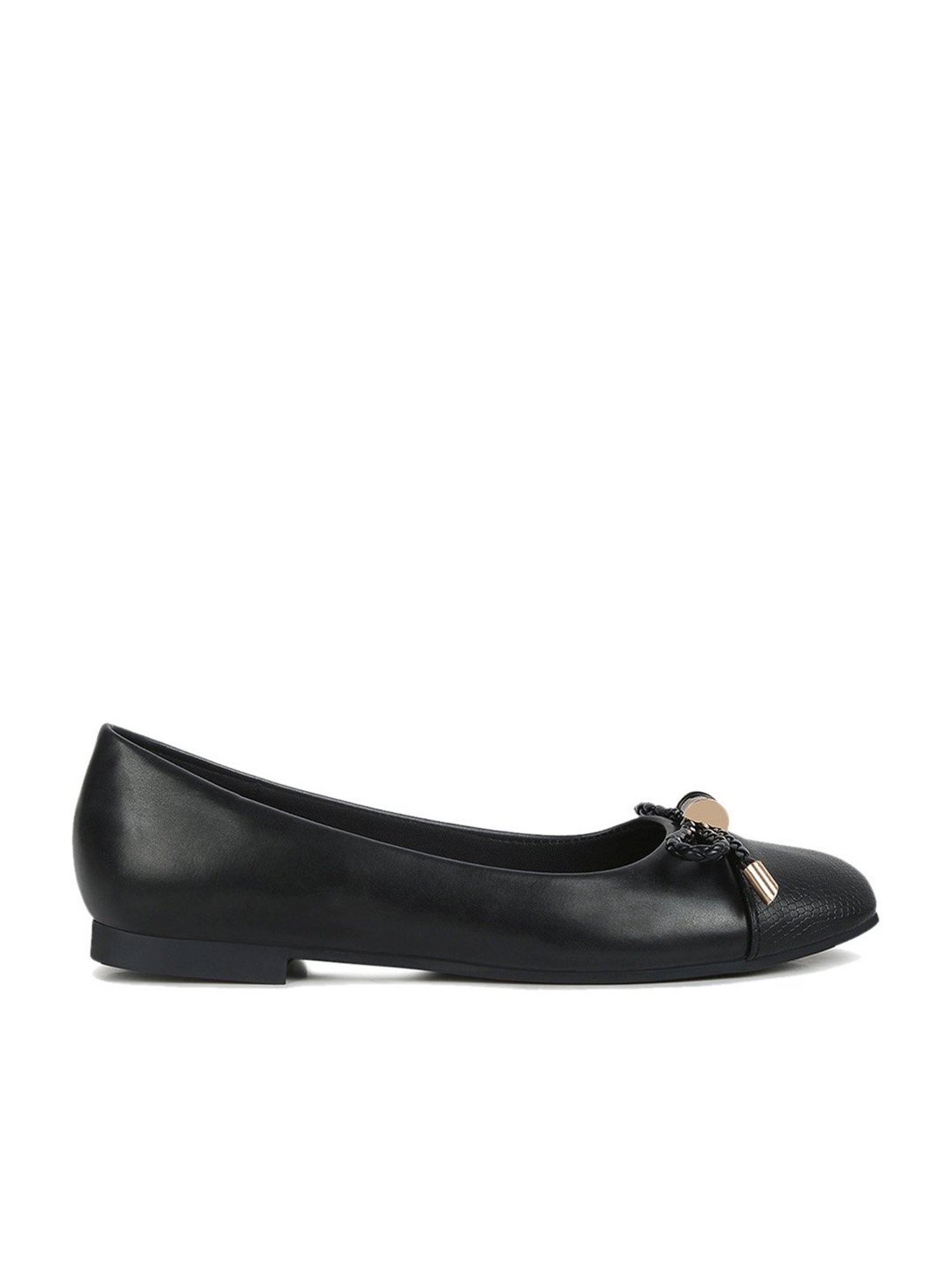 London Rag Women's Black Flat Ballets