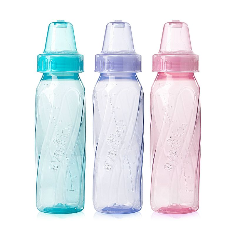 Evenflo Feeding Classic Tinted BPA Free Plastic Baby Bottles - 8oz /12ct