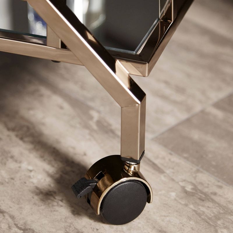 Rosanne Champagne Bar Cart Gold - Inspire Q