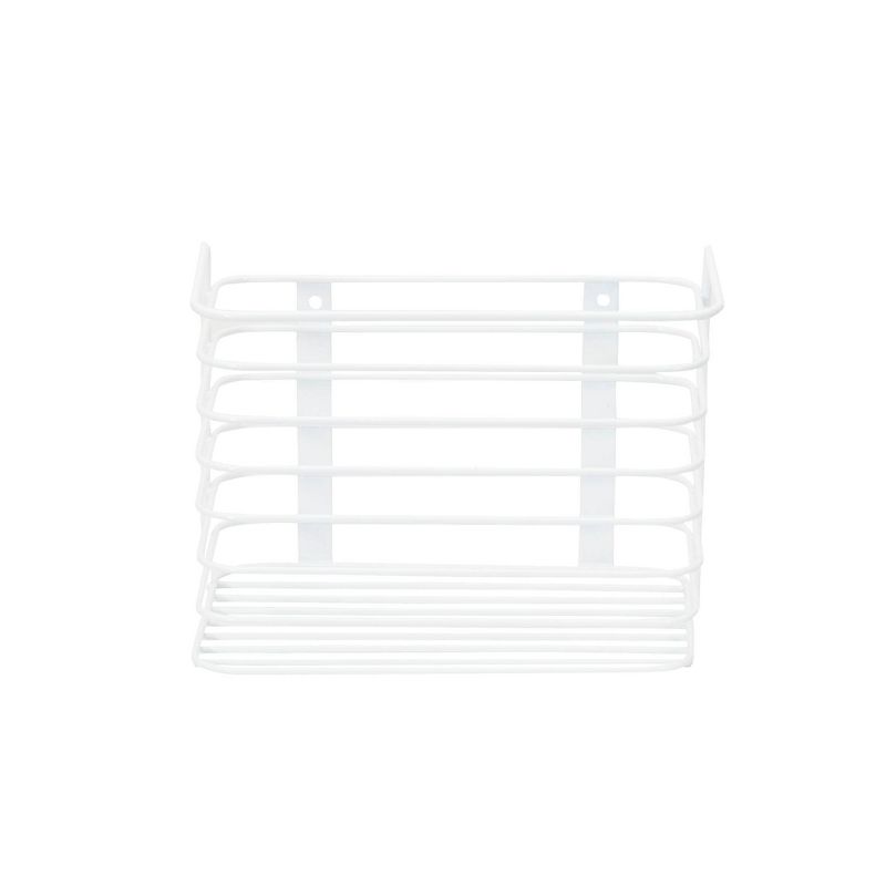 Household Essentials Tall Basket Organizer Door Mount White