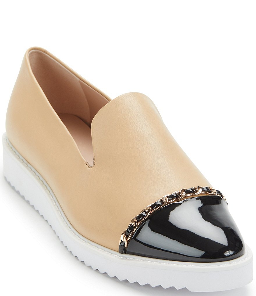 KARL LAGERFELD PARIS Caralee Chain Detail Slip-On Loafers