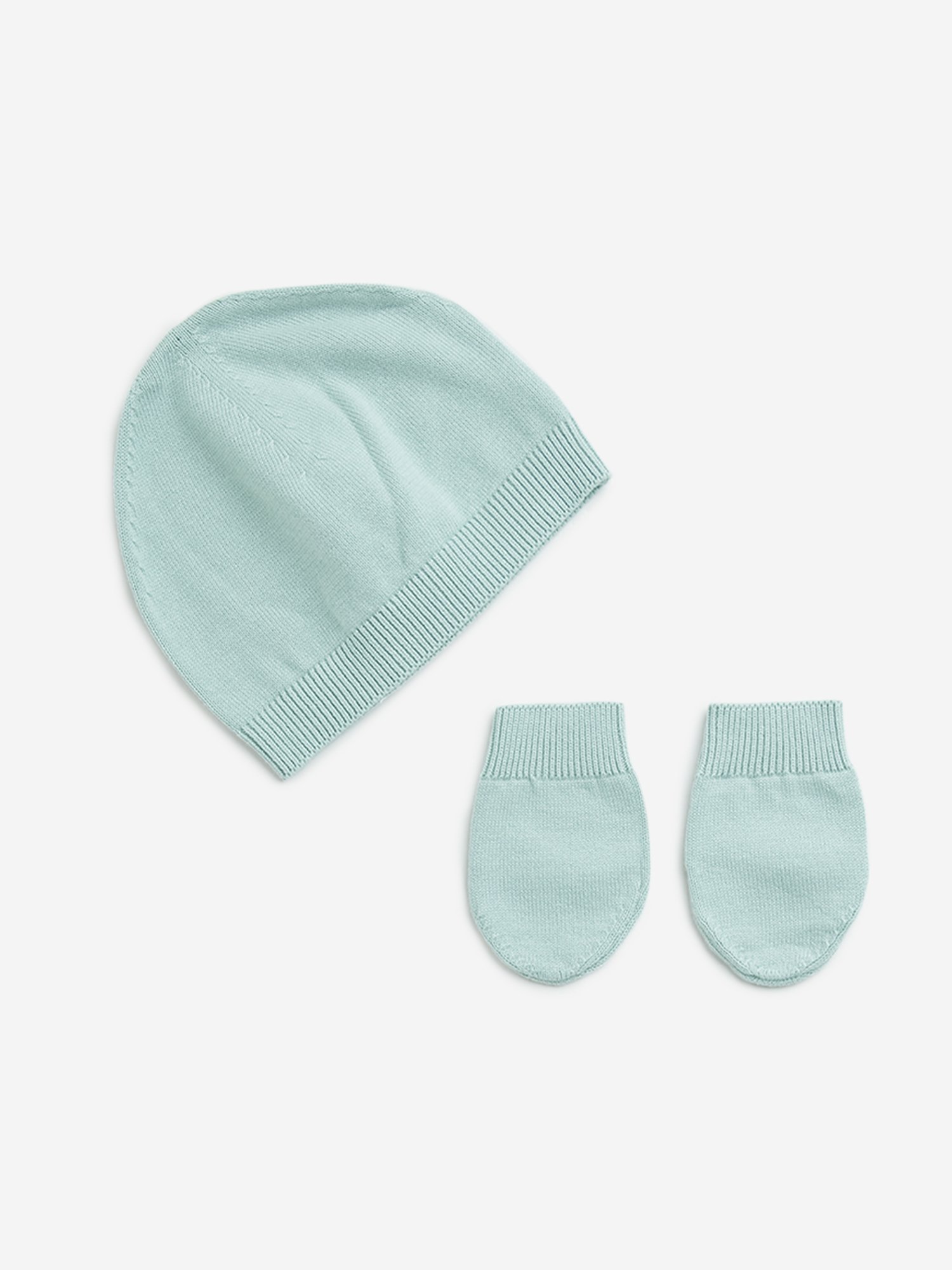 HOP Baby by Westside Sage Cotton Cap with Mittens Set
