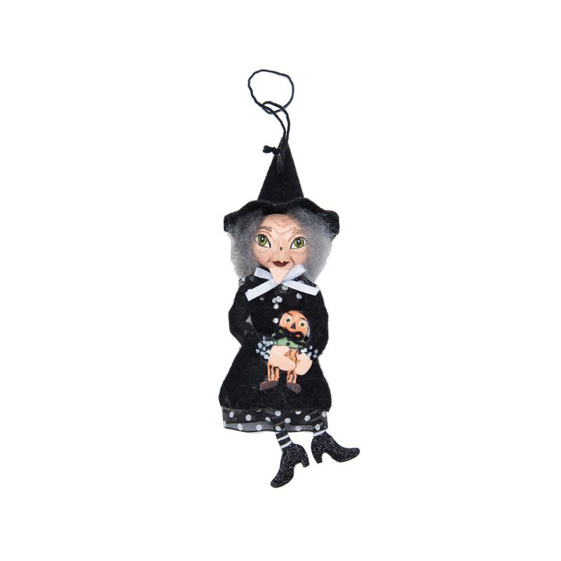 Gallerie II Rosalea Witch with Pumpkin Tin Ornament