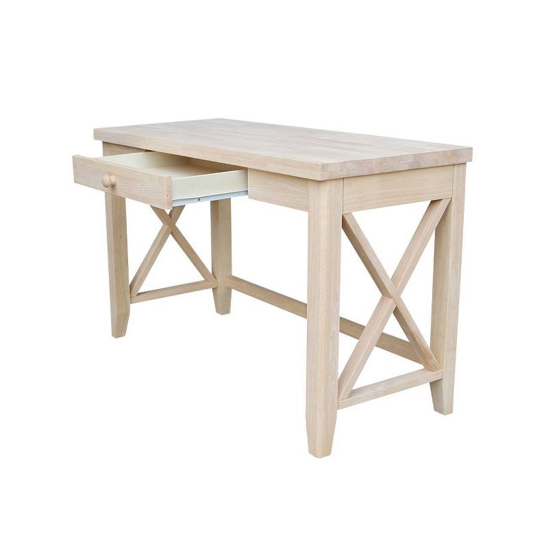 2pc Set Hampton Solid Desk and Chair Unfinished Wood - International Concepts