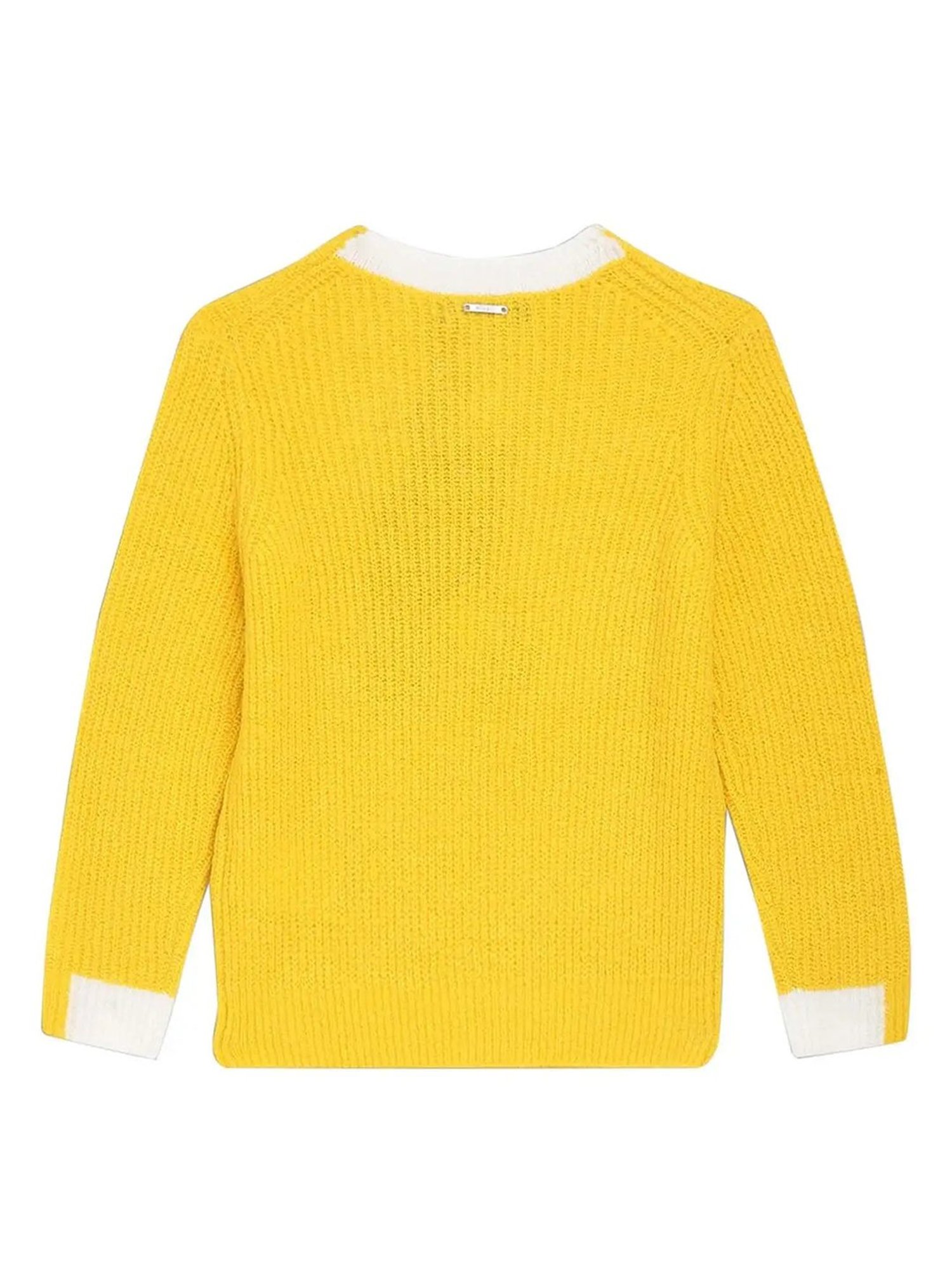 Antony Morato Kids Yellow Solid Full Sleeves Sweater