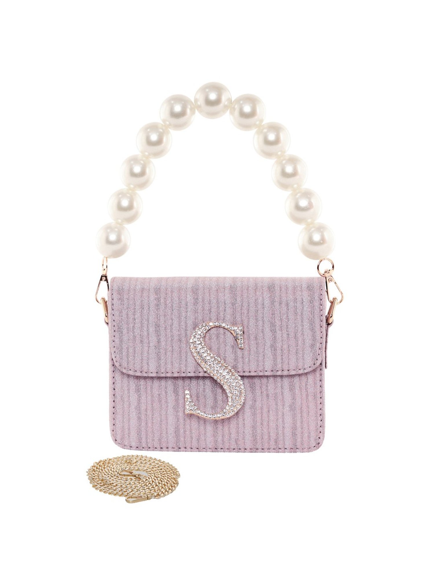 Esbeda Pink Embellished Small Sling Handbag
