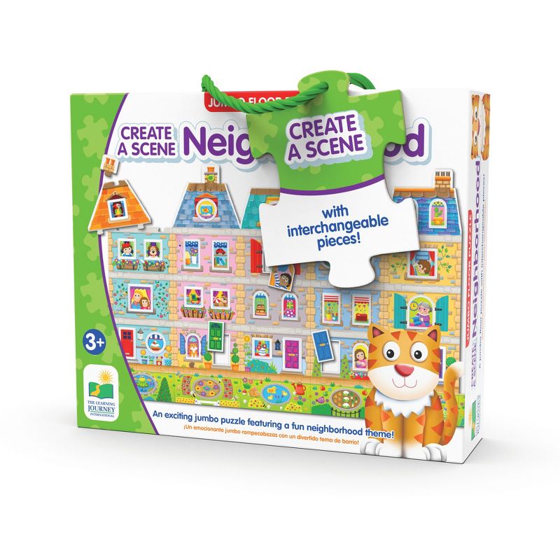 The Learning Journey  Puzzle Doubles! Create A Scene Neighborhood 60+ pieces.