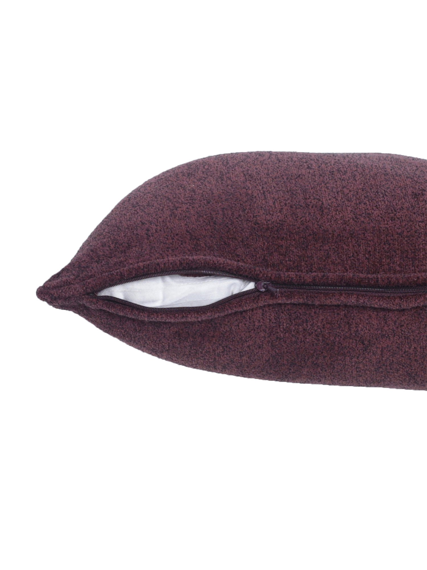 Maspar Colorart Charlotte Solid Purple 110 TC Cotton Blend Cushion Cover