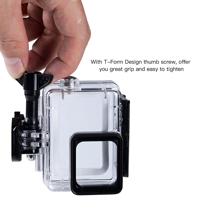 Waterproof Housing Case for GoPro Hero 9 Black with Tempered Glass Screen Protector, 45M/148FT Underwater Protective Dive Case Shell for Go Pro Hero9 Camera Accessories