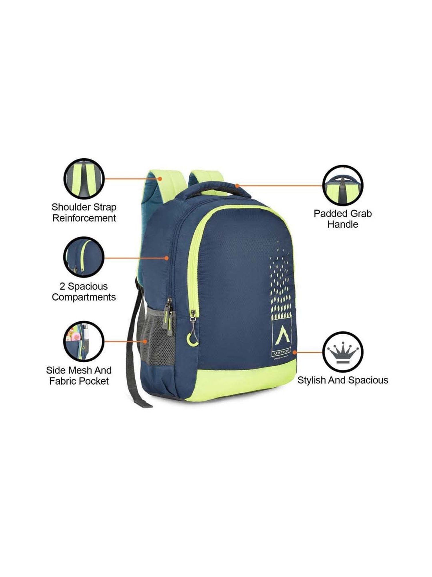 Aristocrat 27 Ltrs Navy Medium Backpack