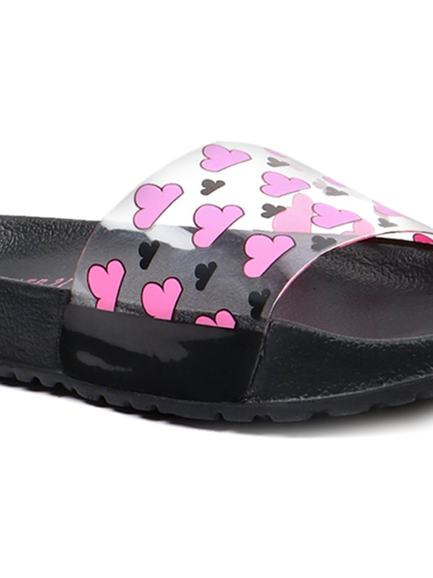 Forever 21 Women's Black & Pink Casual Sandals