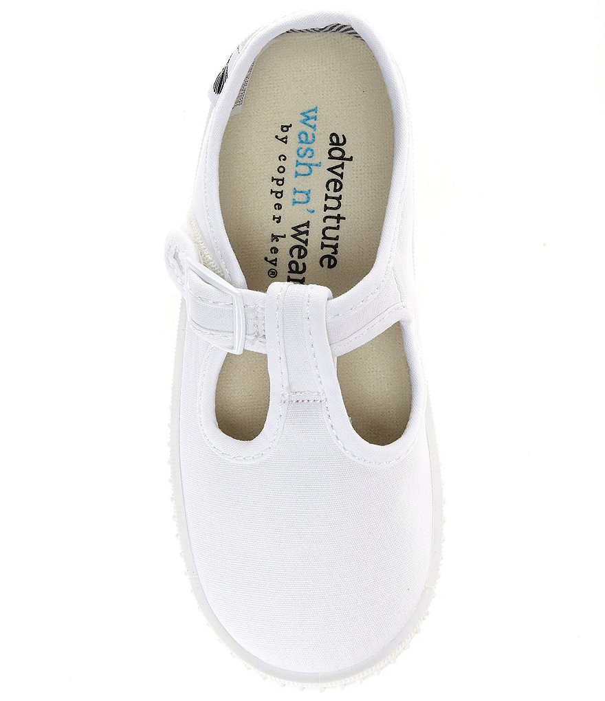 Copper Key Adventure Wear Girl's Bestee-A Washable Canvas T-Strap Sneakers (Toddler)
