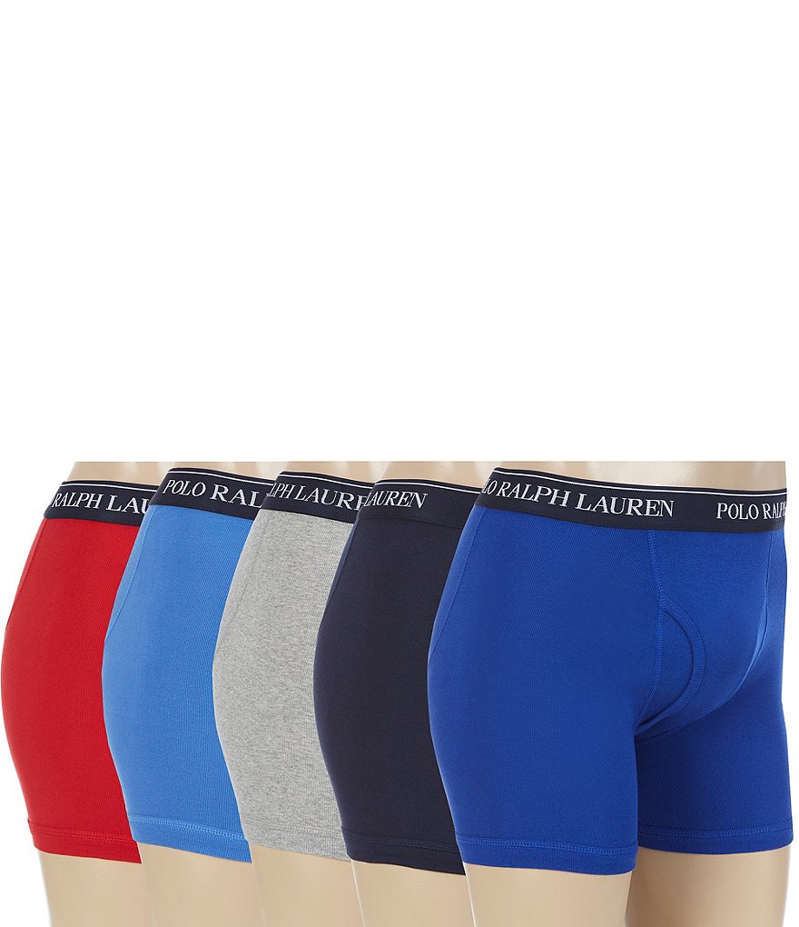 Polo Ralph Lauren Classic Cotton Assorted Boxer Briefs 5-Pack
