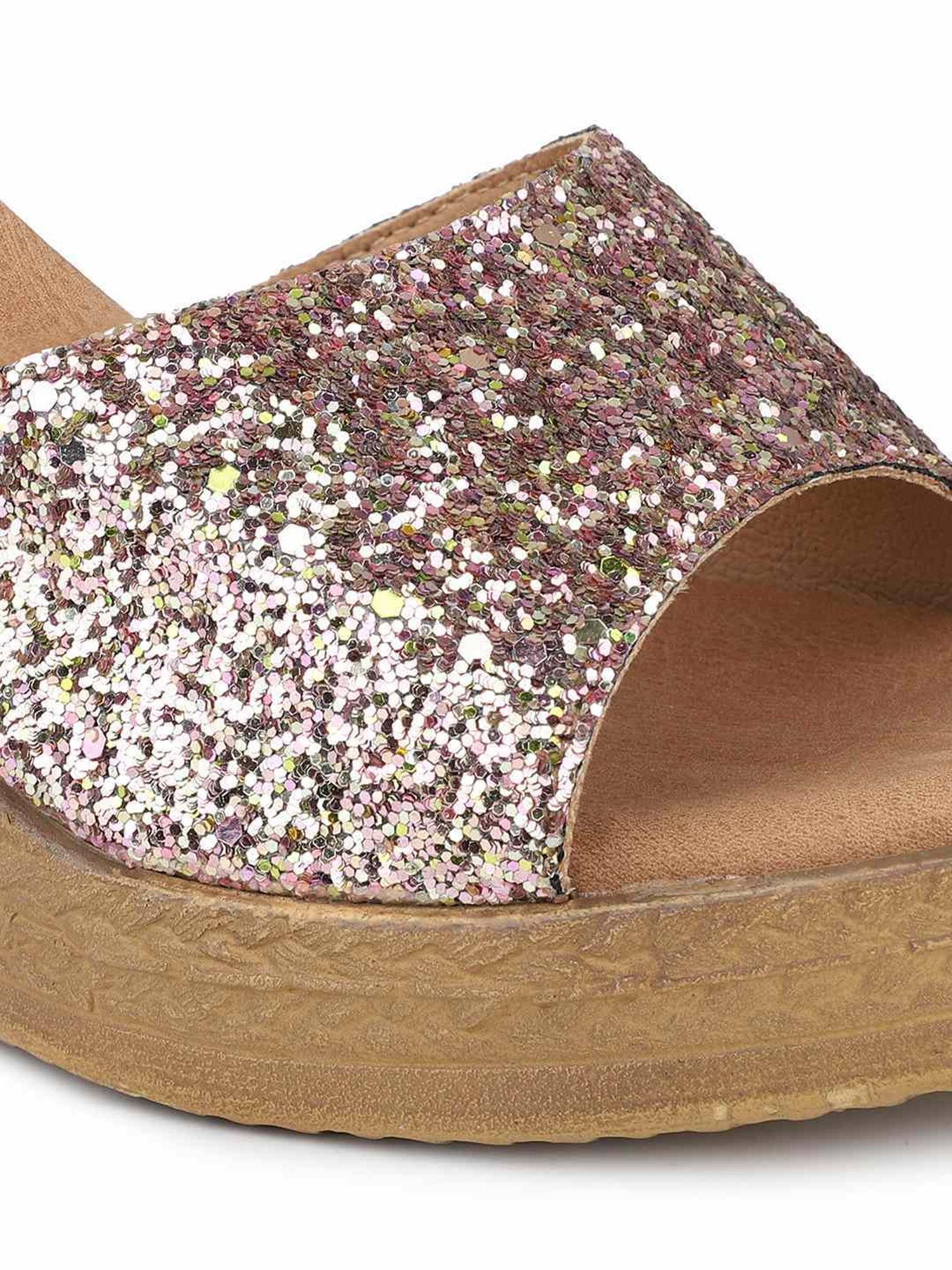 Inc.5 Women's Rose Gold Casual Wedges