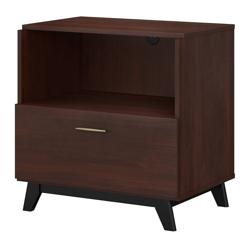 29.96" Centura Small Bookshelf with File Drawer Century Walnut - Kathy Ireland Office