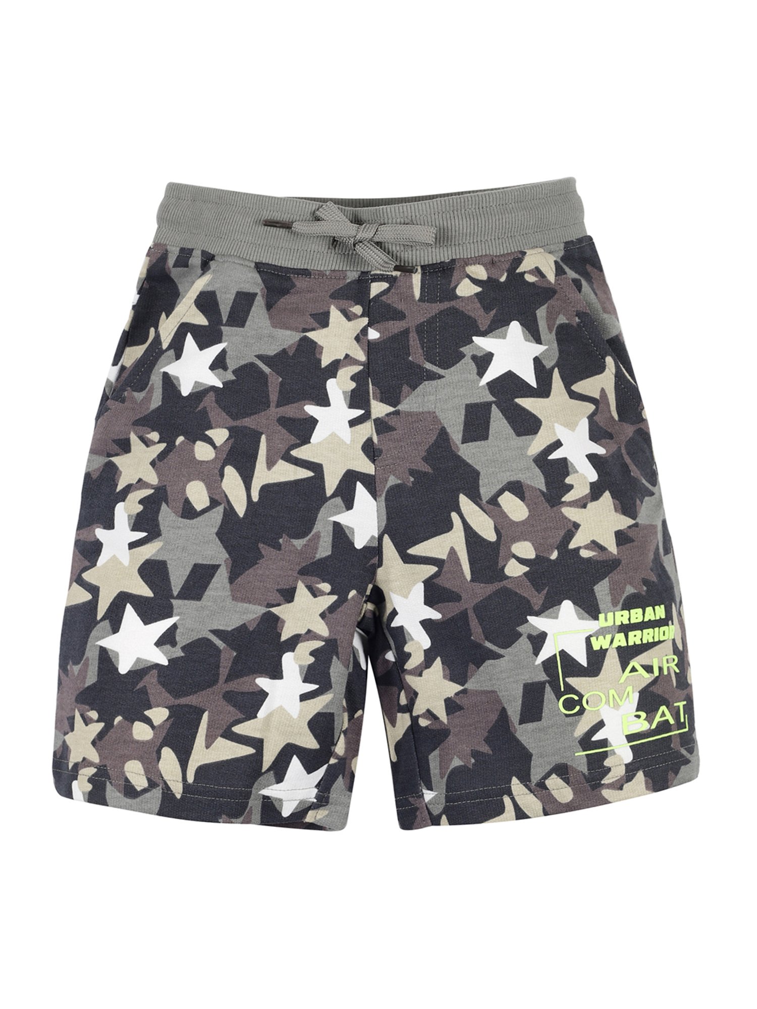 Plum Tree Kids Black & Grey Printed T-Shirt with Shorts