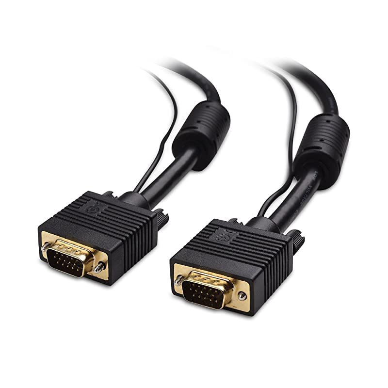 Cables Direct Online 100FT SVGA Monitor Cable, Male to Male 1080P Super VGA Display Cord for PC Projector Laptop TV