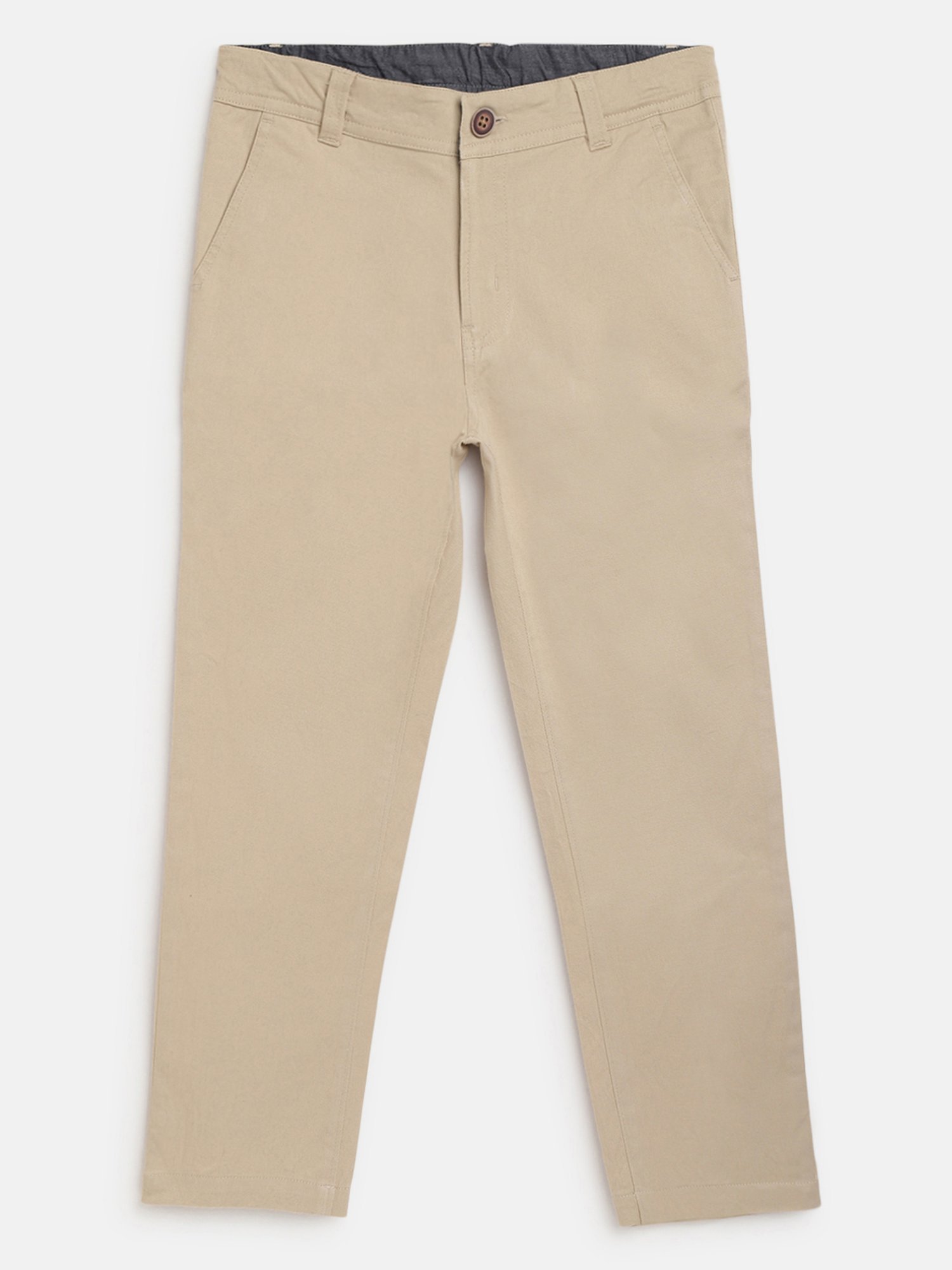 Campana Boys Beige Solid Chinos