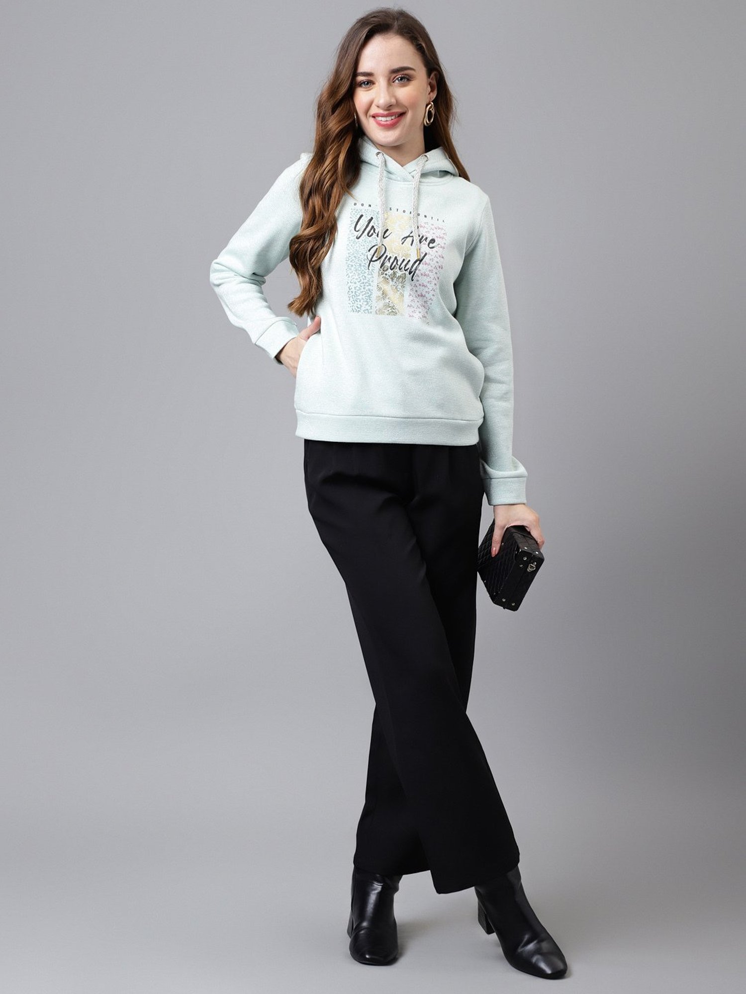 Latin Quarters Green Graphic Print Hoodie