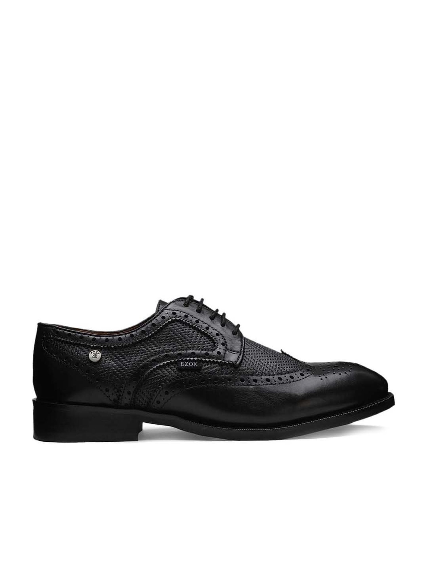 EZOK Men's Black Brogue Shoes