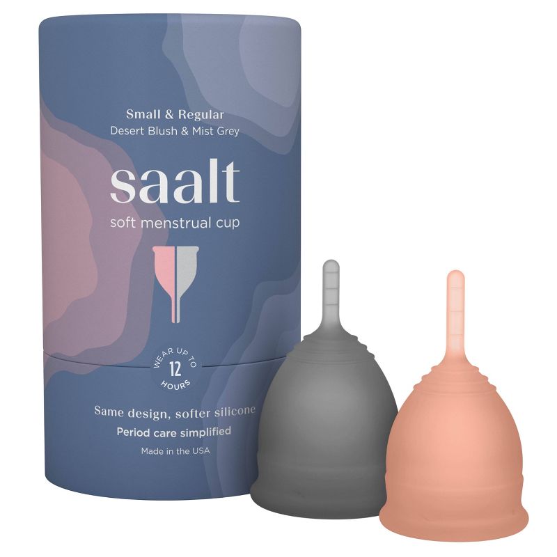 Saalt Soft Menstrual Cups - Small & Regular - 2pk