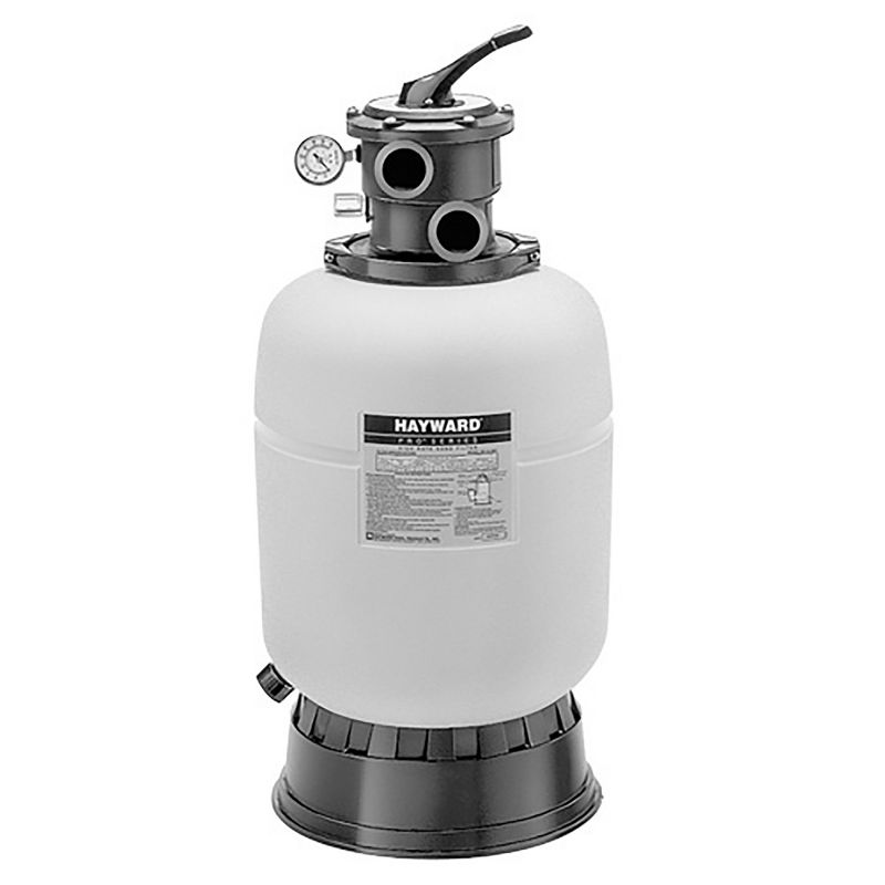 Hayward W3S166T1580S Thermoplastic Above-Ground Pool Pro-Series 7-Position VariFlo Valve Top-Diffuser Sand Filter with 1HP PowerFlo LX Pump, White