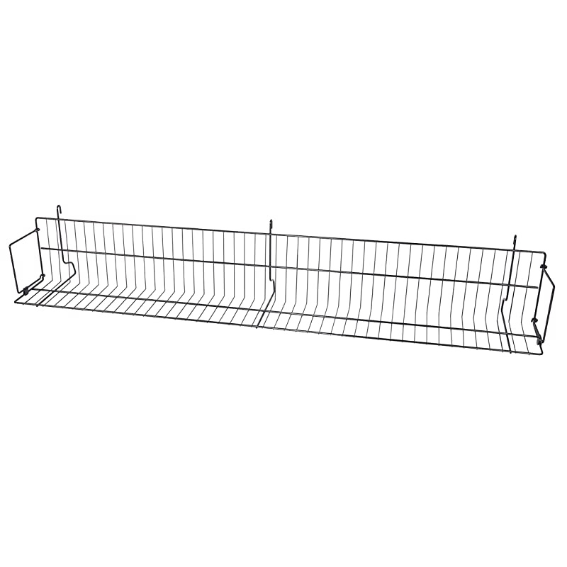 x 6 x 6 .5 inch Black CDDVDCassette Shelf for Wire Grid