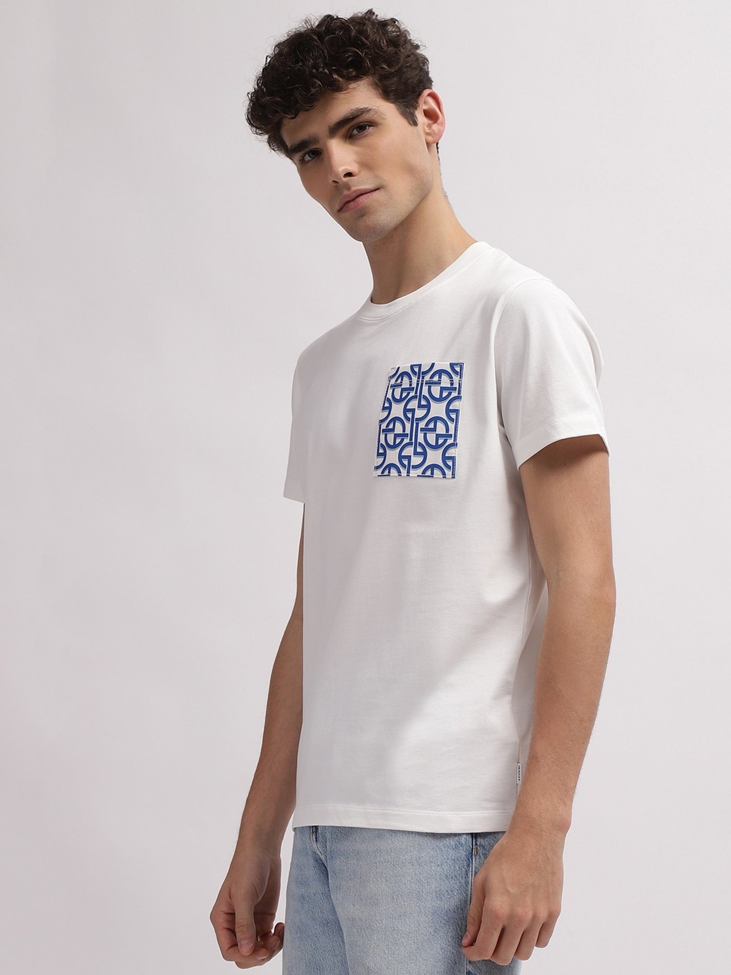 Gant Off White  Regular Fit Printed T-Shirt