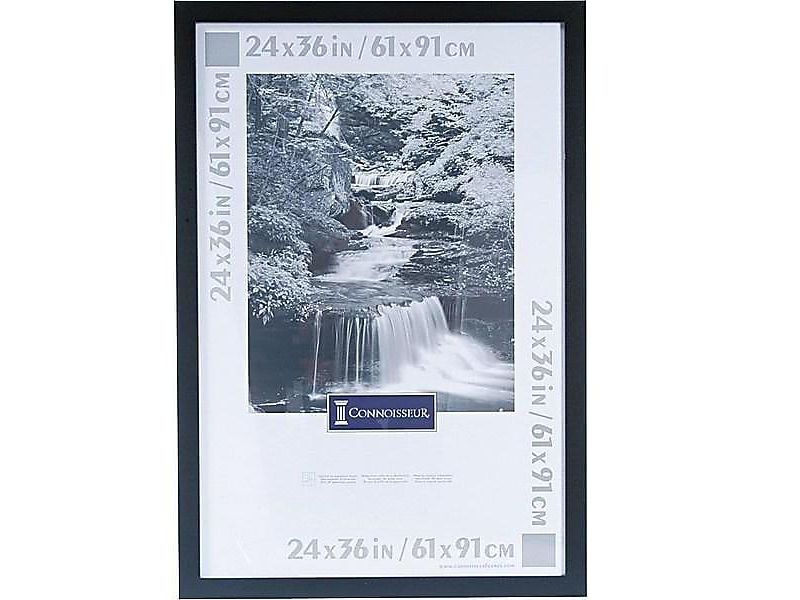 Dax Black Solid Wood Poster Frames w/Plastic Window Wide Profile 24 x 36 2863U2X