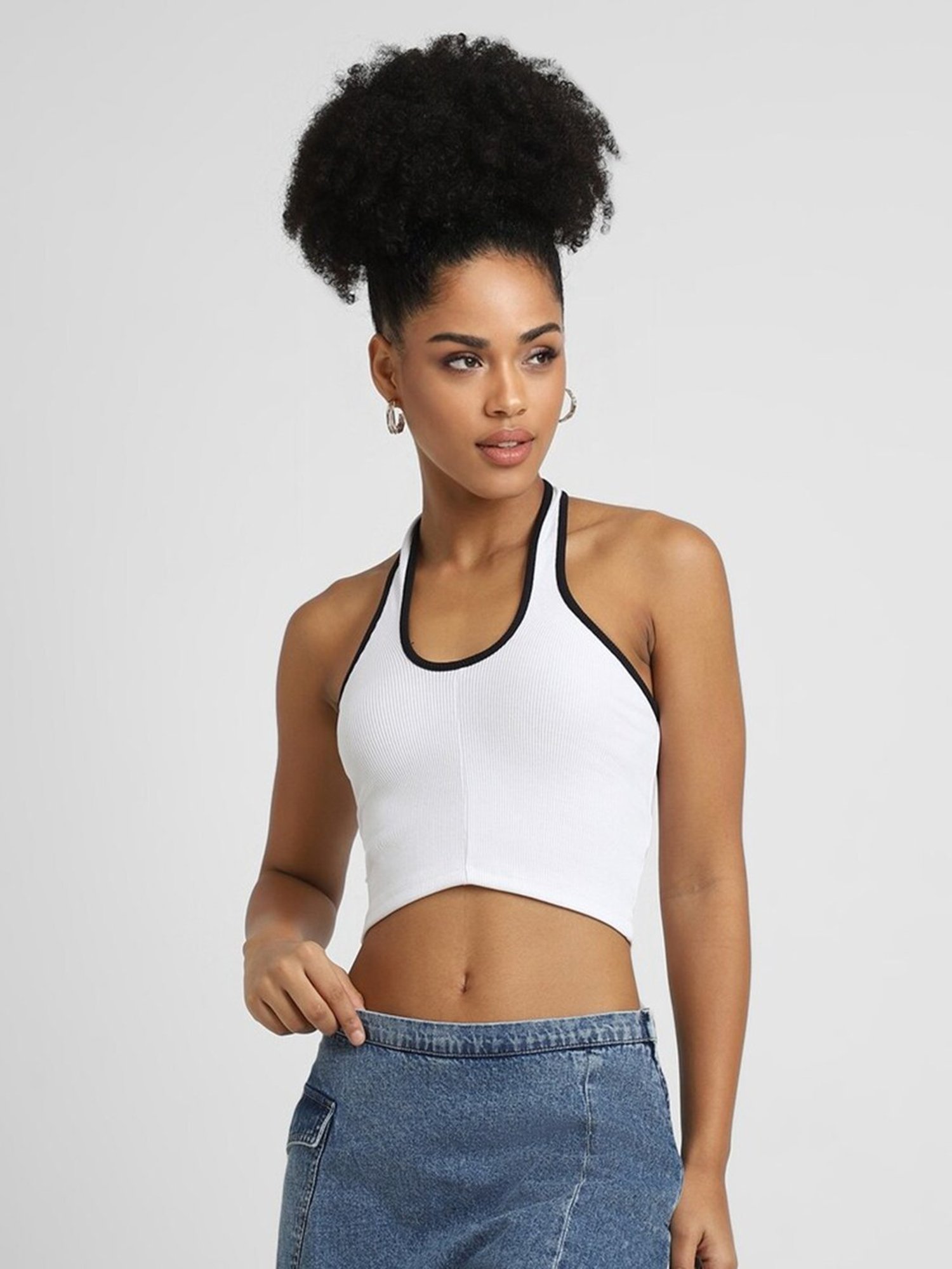 Forever 21 White Crop Top