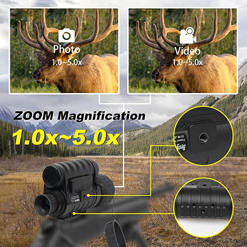 Infrared HD Night Vision Monocular with WiFi, WG-50 Plus,6-30X50MM Smart Digital Hunting Gear Can Takes 5mp Photo 720 Video from 1300ft Distance in Complete Darkness