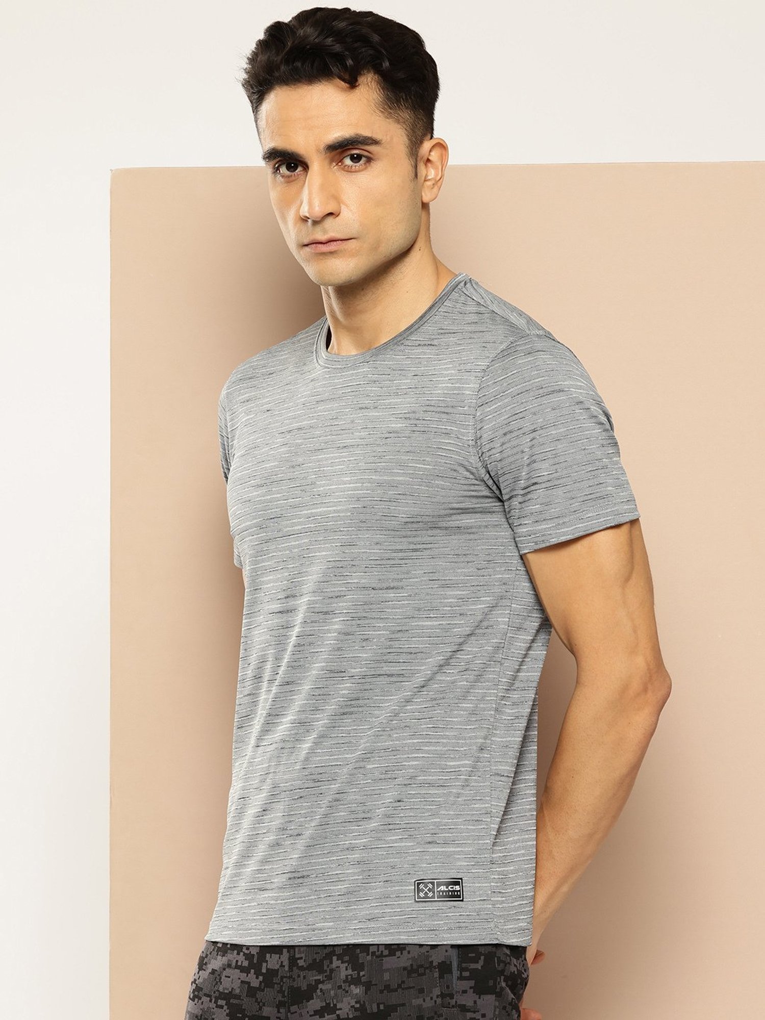 ALCIS Anti-Statix & Drytech+ Grey Slim Fit Sports T-Shirt