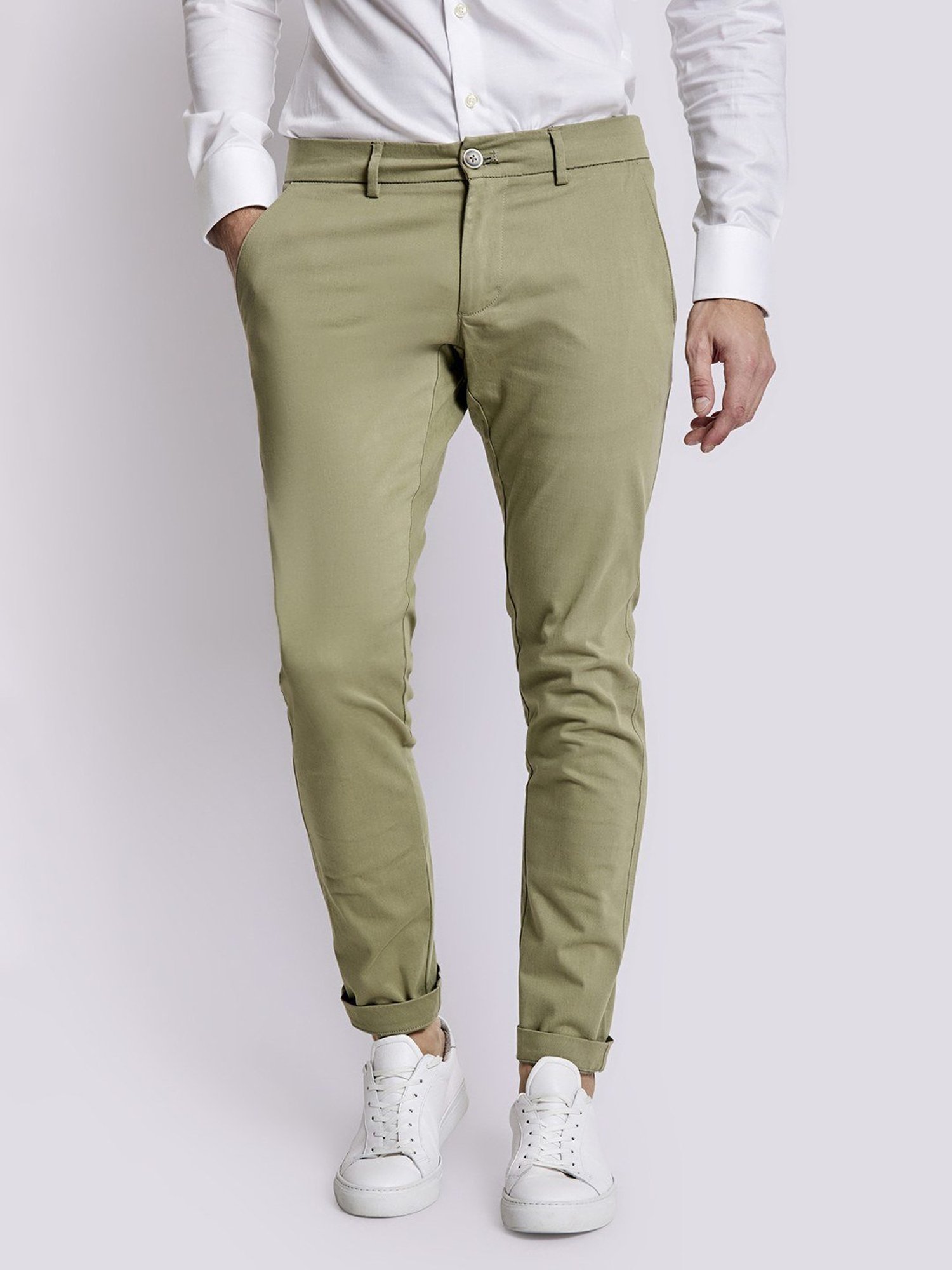 Bruun & Stengade Green Slim Fit Chinos