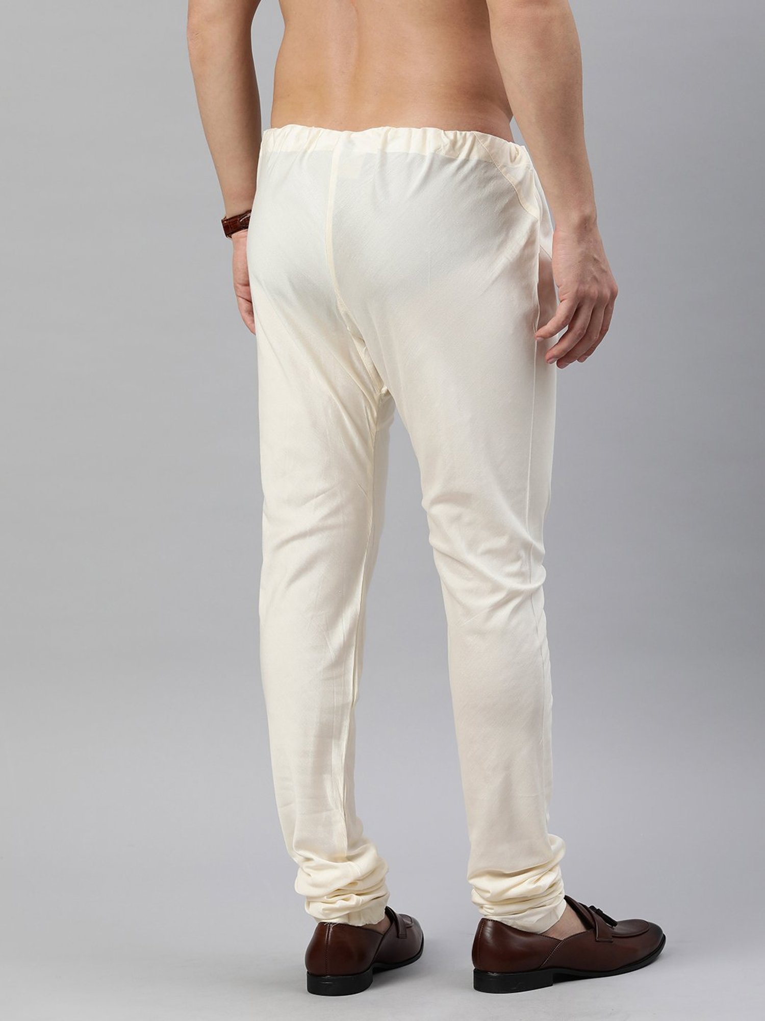 Manthan Cream Regular Fit Churidars