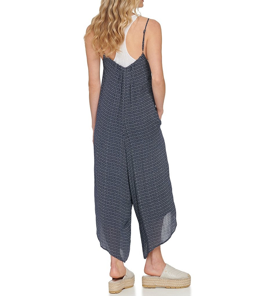 Tahari ASL Sequin Long Sleeve Crepe Jumpsuit