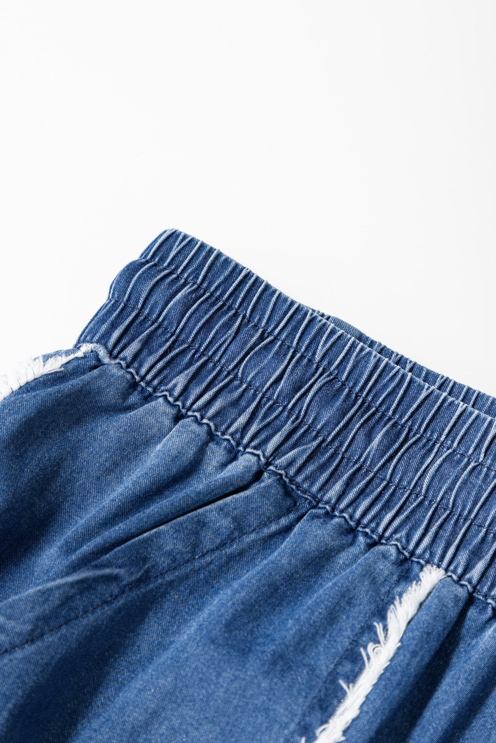 Dark Blue Plus Size Stitching Washed Flare Jeans