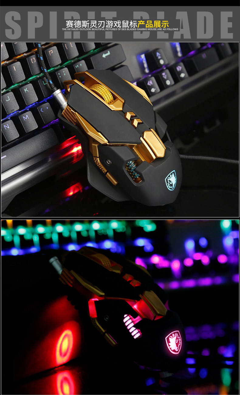 HXSJ Ergonomic Optical Office 2.4G Wireless Gaming Mouse Mice Adjustable 2400 DPI with 6 Buttons for Laptop PC Notebook Computer