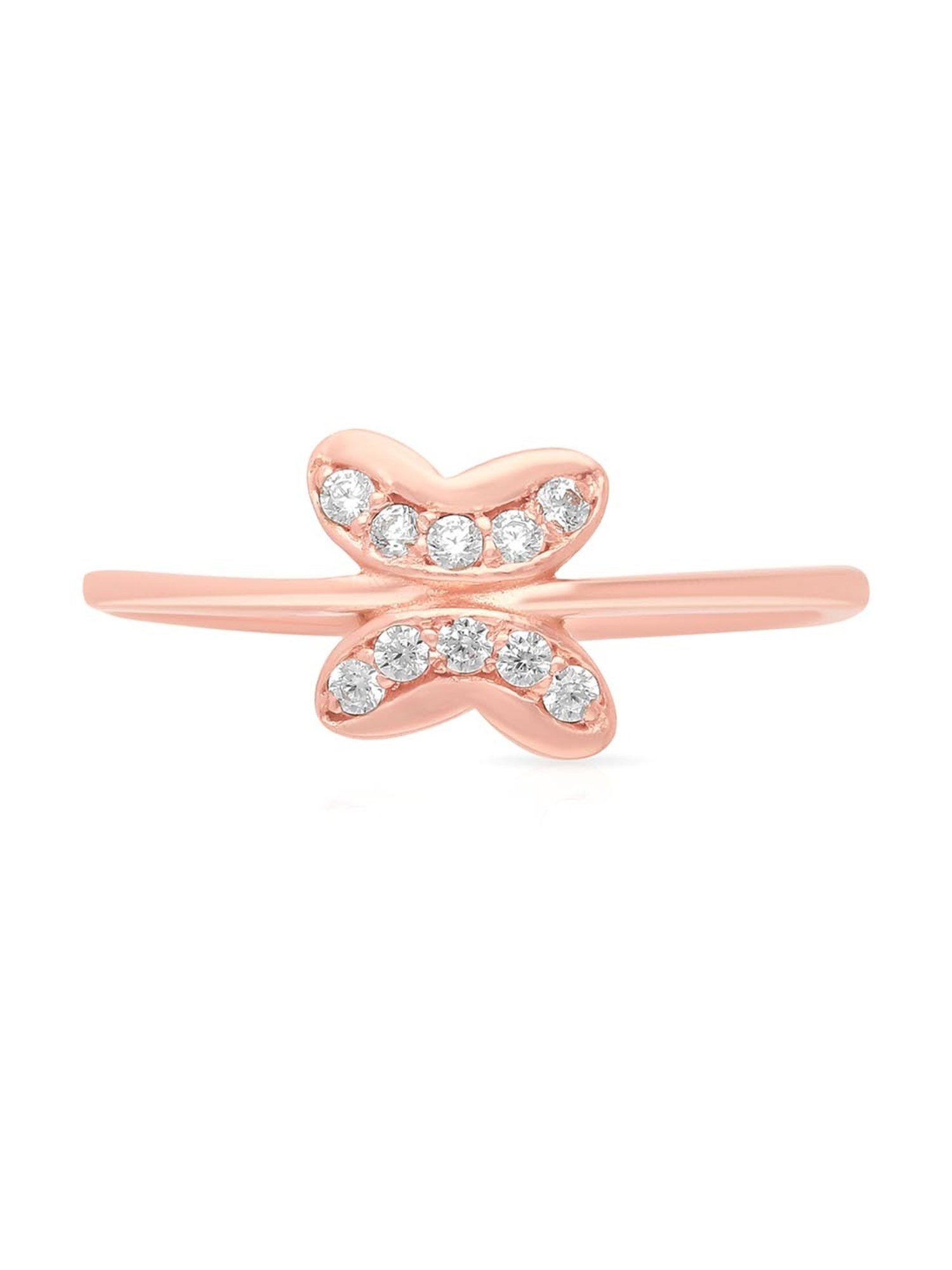 Malabar Gold and Diamonds 18k Gold Butterfly Ring for Women