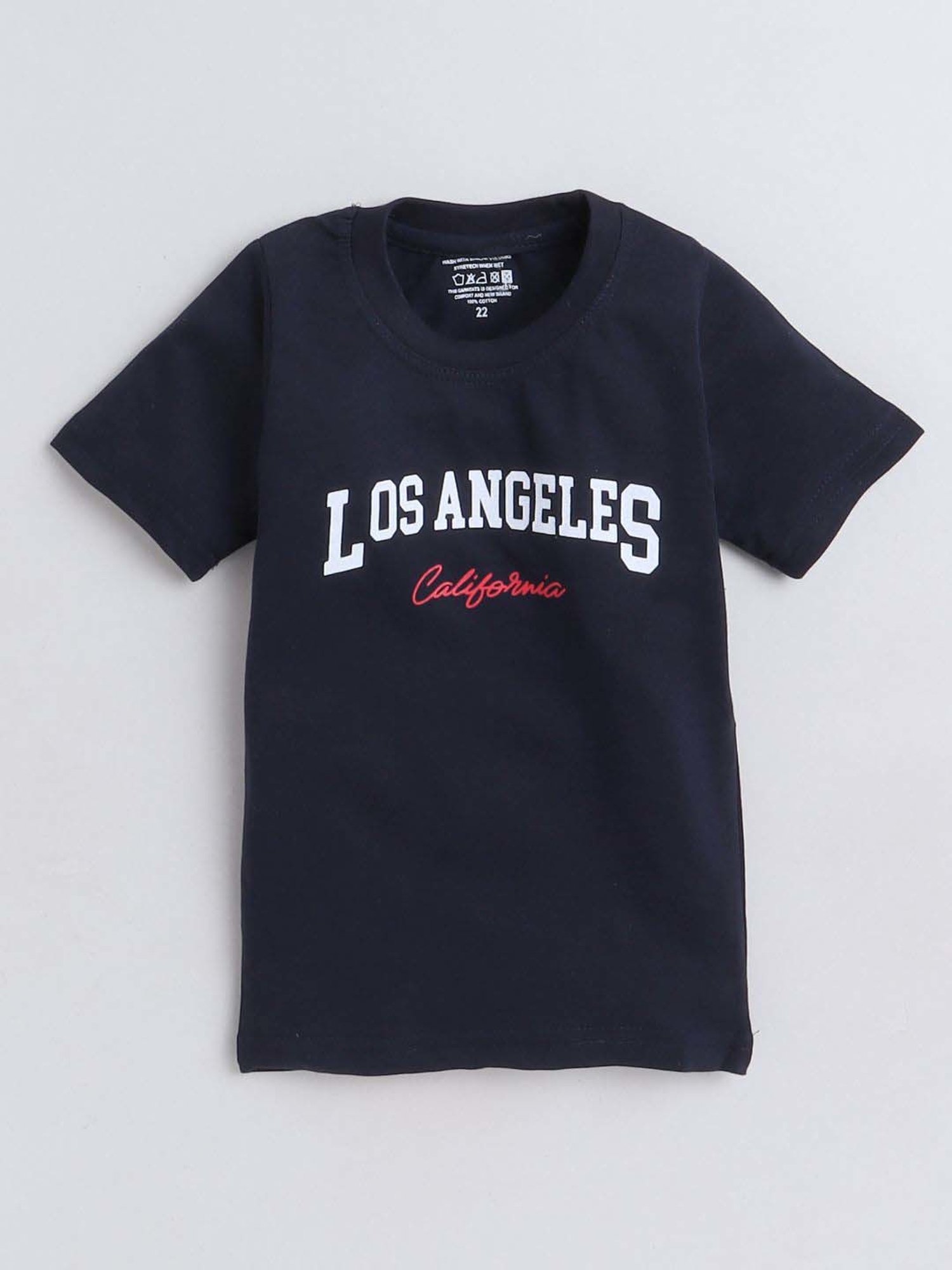 Fourfolds Unisex Navyblue Printed T-Shirt