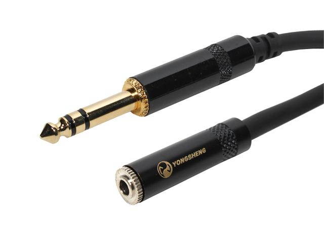 SuperFlex GOLD Patch Cable, 1/4in TRS to 3.5mm Female - 10' Length