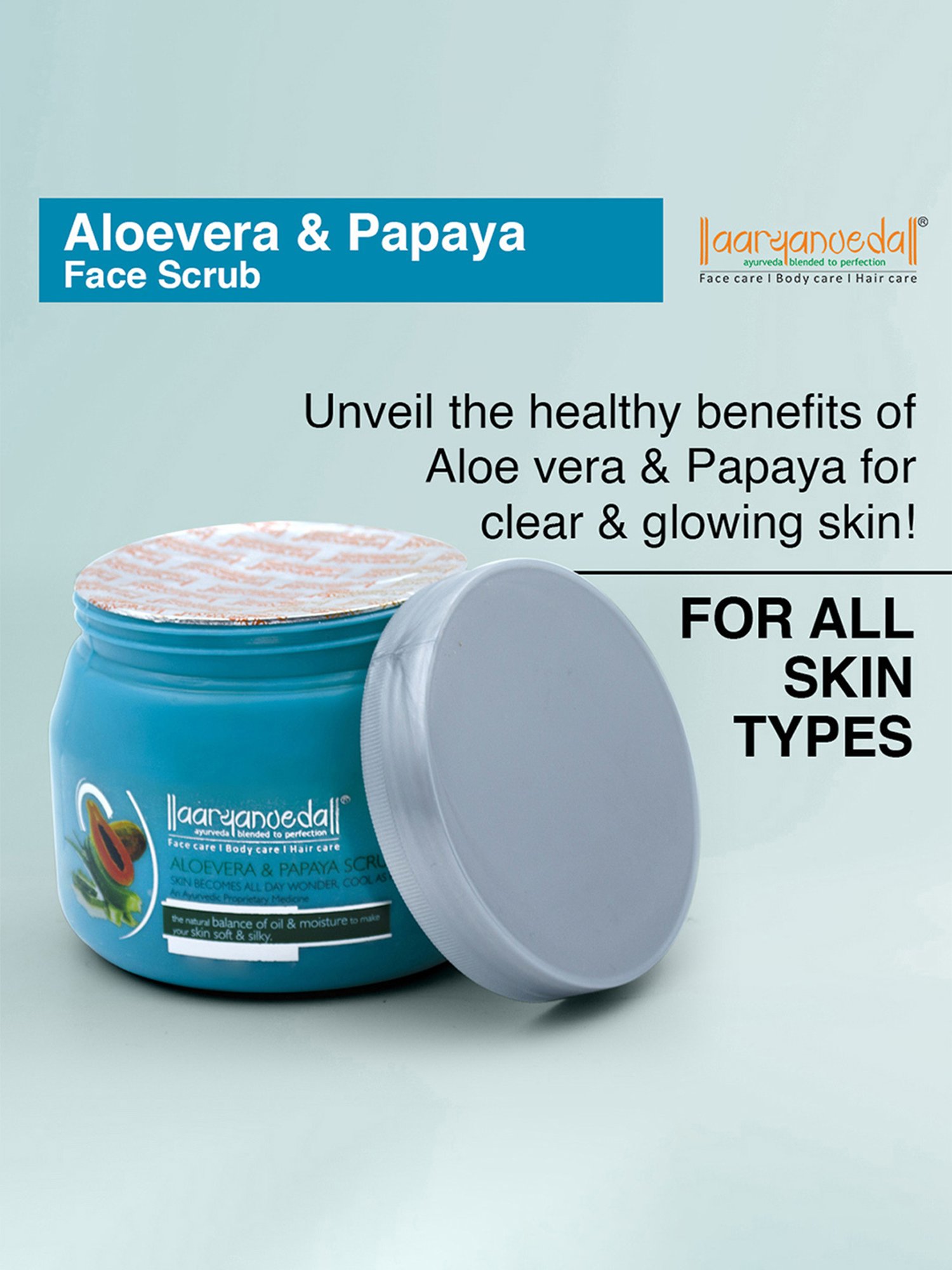 Aryanveda Aloevera and Papaya Face Scrub - 400 ml