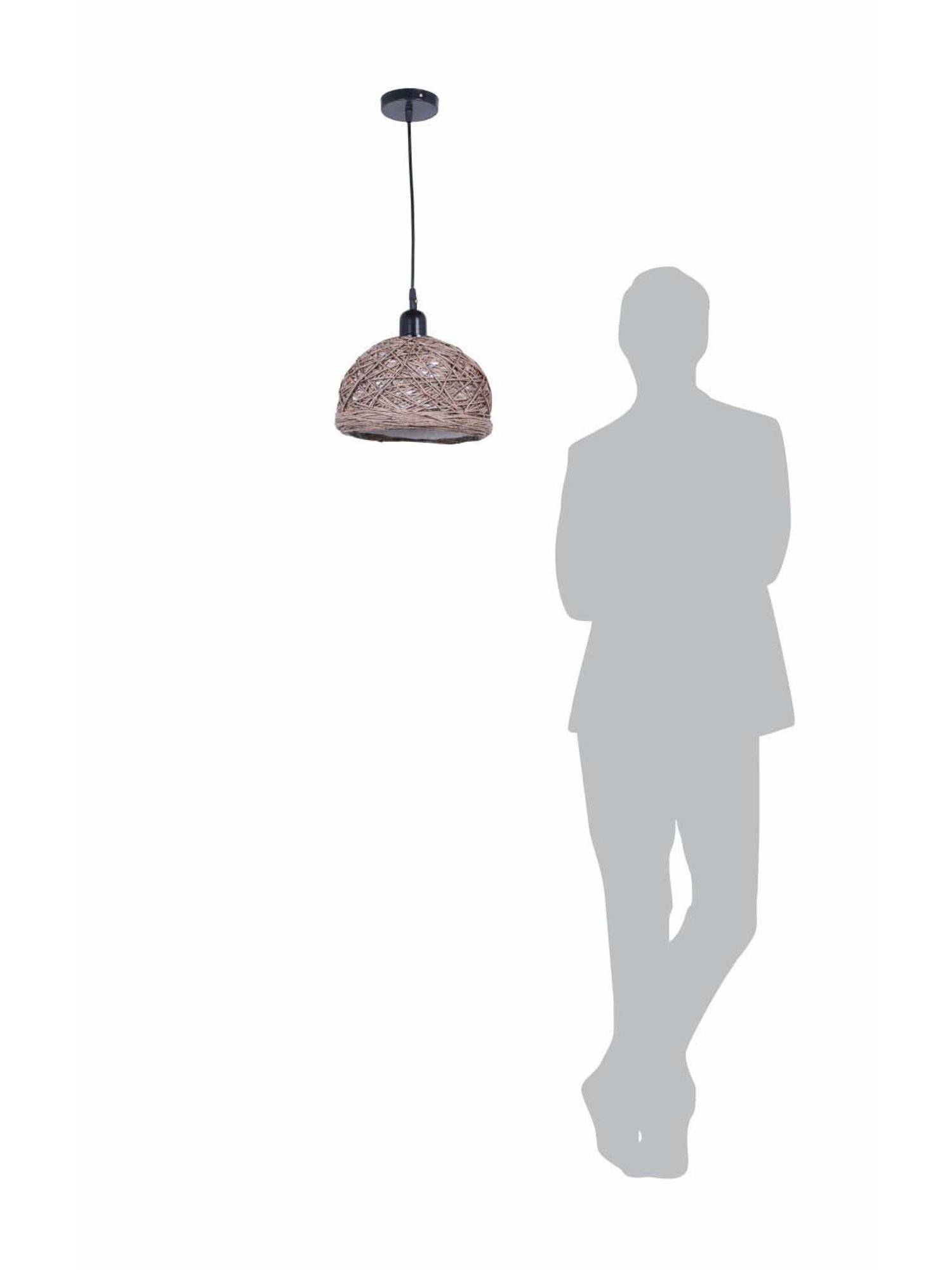 Fos Lighting Brown String Bowl Pendant Lamp - Set of 1