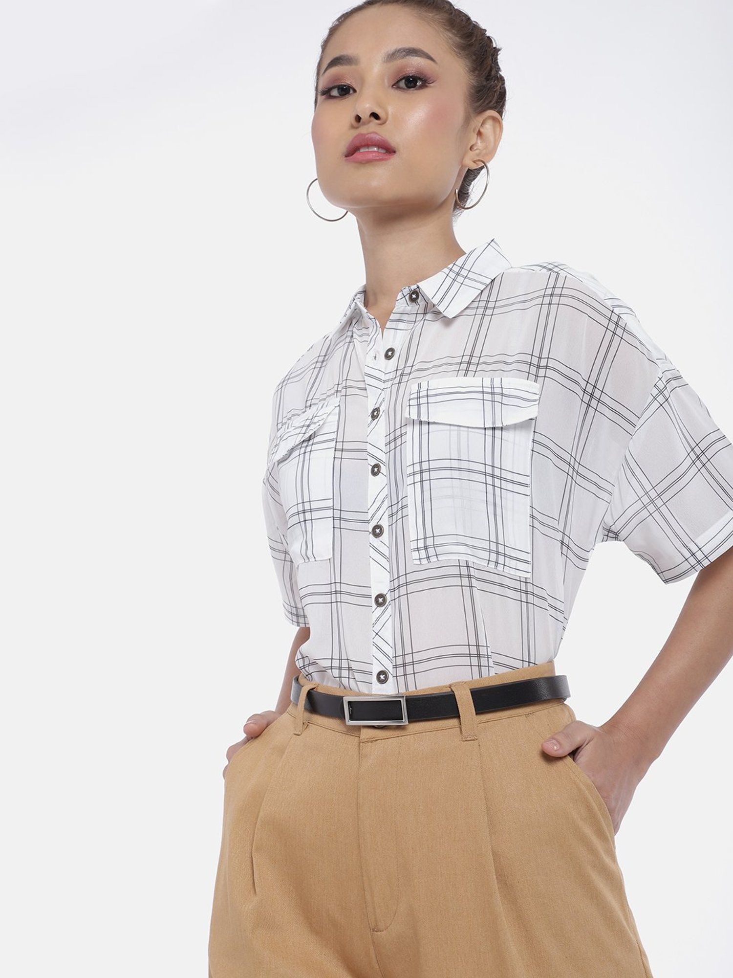 Crusset Black Casual Belt for Women