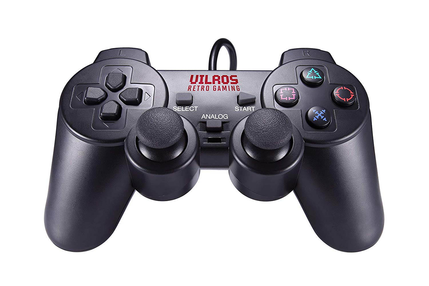 Vilros Retro Gaming Playstation 2 (PS2) Style USB Gamepads-Set of 2